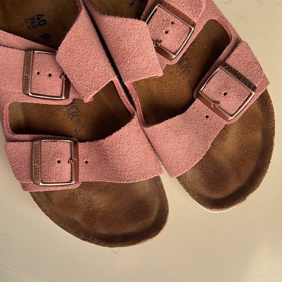 Birkenstock Arizona Sandals - Dusty Pink Suede with Rose Gold Buckles - Size: 40 - Picture 6 of 12